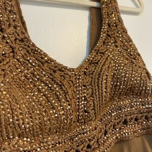 Boston Proper Brown Beaded Camisole